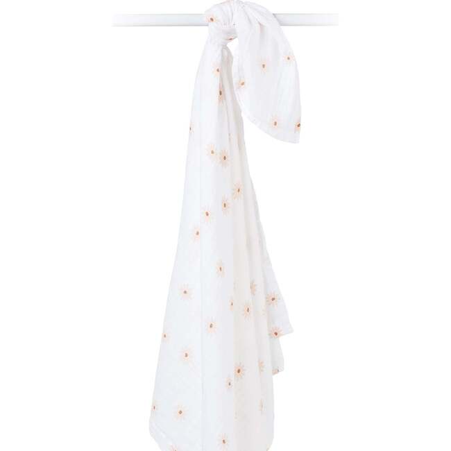 Muslin Swaddle Blanket, Daisies - Swaddles - 3