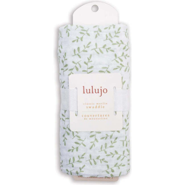 Muslin Swaddle Blanket, Greenery - Swaddles - 4