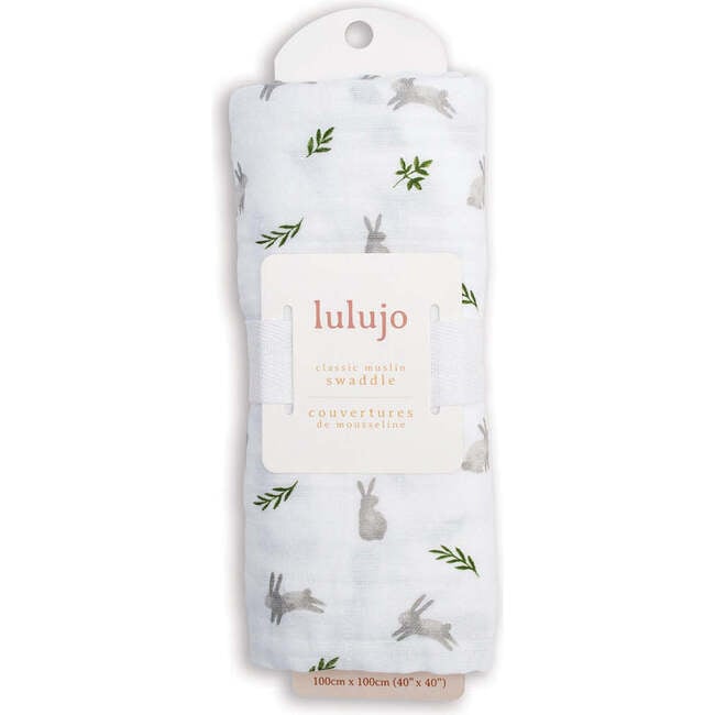 Muslin Swaddle Blanket, Bunnies - Swaddles - 4