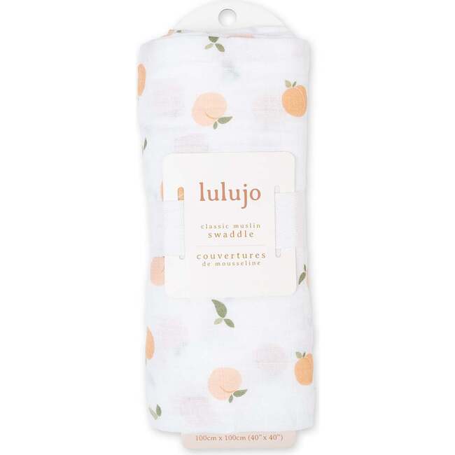 Muslin Swaddle Blanket, Peaches - Swaddles - 4