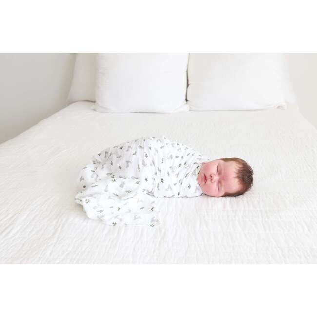 Muslin Swaddle Blanket, Bunnies - Swaddles - 5