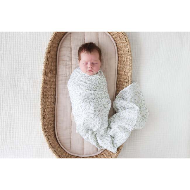 Muslin Swaddle Blanket, Greenery - Swaddles - 6