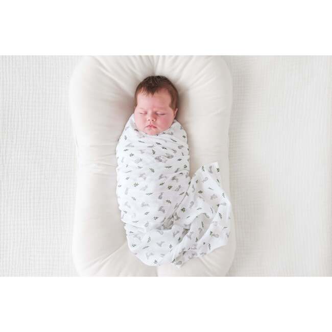 Muslin Swaddle Blanket, Bunnies - Swaddles - 6