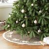 Handmade Christmas Tree Skirt in Felt, Horses on Gray - Tree Skirts - 2