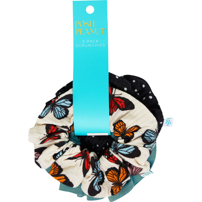 Larisa 3 Pack Scrunchie Set, Beige