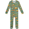 Crawford Footie Zippered One Piece, Green - Footie Pajamas - 1 - thumbnail