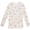 Clemence Long Sleeve Basic Pajama, Beige - Pajamas - 2