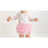 Clemence Long Sleeve Tulle Skirt Bodysuit, Beige - Dresses - 2