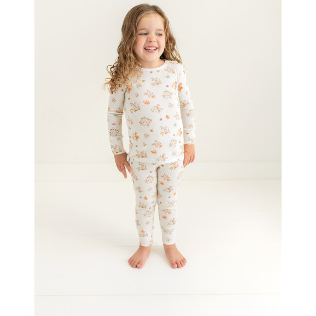 Clemence Long Sleeve Basic Pajama, Beige - Pajamas - 4