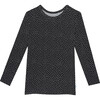 Aggie Long Sleeve Basic Pajama, Black - Pajamas - 2