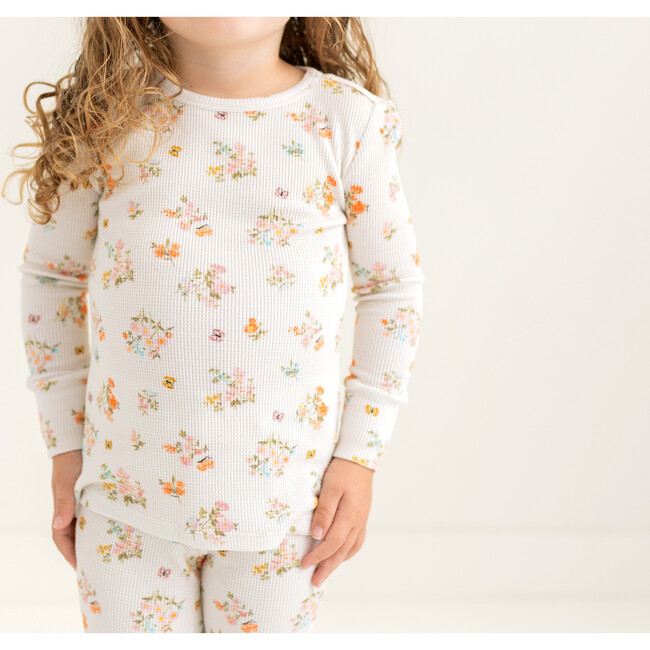 Clemence Long Sleeve Basic Pajama, Beige - Pajamas - 5