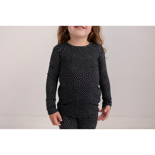 Aggie Long Sleeve Basic Pajama, Black - Pajamas - 4
