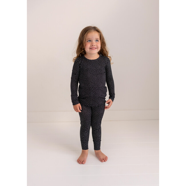 Aggie Long Sleeve Basic Pajama, Black - Pajamas - 5