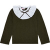 Odisea Merino Jumper, Olive - Sweatshirts - 1 - thumbnail