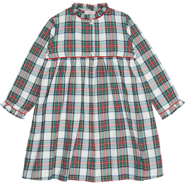 Navidad Tartan Nightgown, Ivory