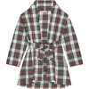 Justino Kids Robe, Ivory Tartan - Pajamas - 1 - thumbnail