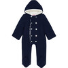 Baby Alejo Merino Snowsuit, Navy - Jackets - 1 - thumbnail
