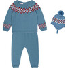 Fair Isle Merino Baby Gift Box Set, Blue - Mixed Gift Sets - 1 - thumbnail