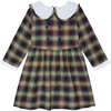 Tola Girl A-Line Dress, Green Check - Dresses - 1 - thumbnail