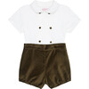Otto Velvet Baby Boy Set, Green - Mixed Apparel Set - 1 - thumbnail