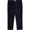 Elio Velvet Boy Chinos, Navy - Pants - 1 - thumbnail