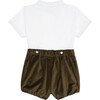 Otto Velvet Baby Boy Set, Green - Mixed Apparel Set - 2