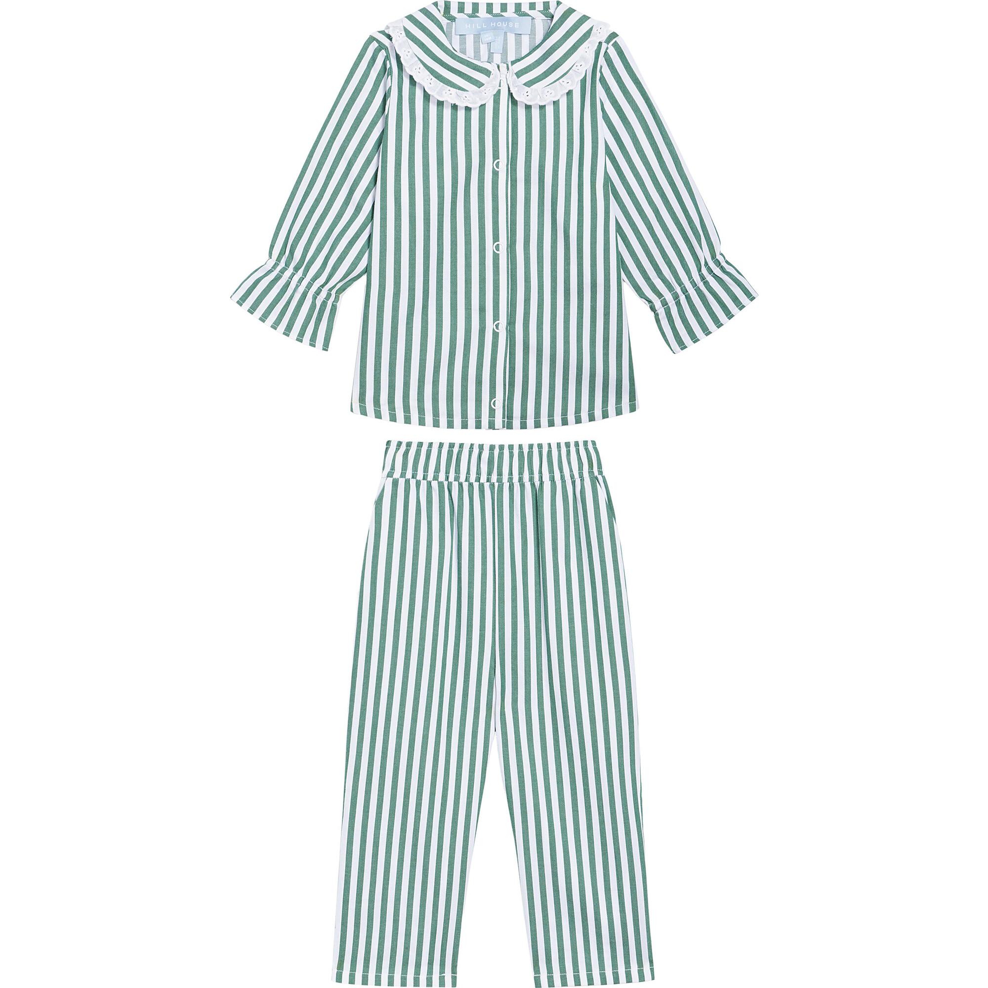 The Tiny Cypress Pajama Set, Green Stripe - Hill House Home Mommy & Me Shop  | Maisonette