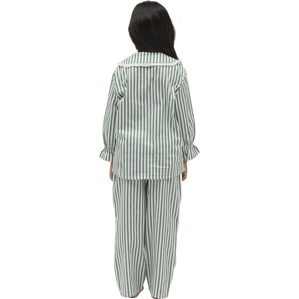 The Tiny Cypress Pajama Set, Green Stripe - Hill House Home