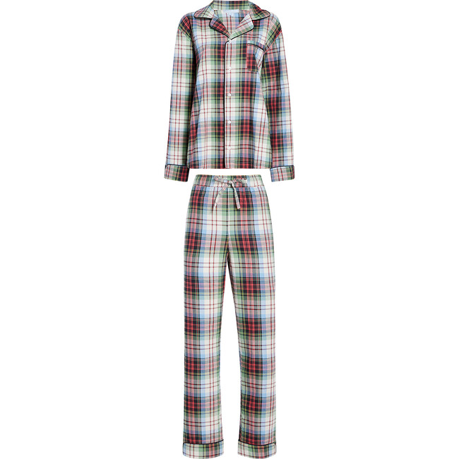 The Women's Quentin Pajama Set, White Tartan