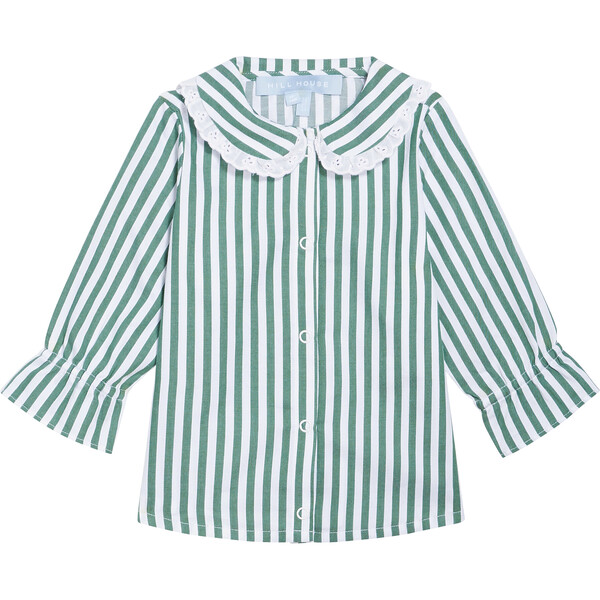 The Tiny Cypress Pajama Set, Green Stripe - Hill House Home
