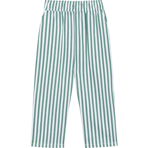 The Baby Cypress Pajama Set, Green Stripe - Hill House Home