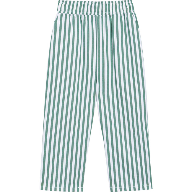 The Baby Cypress Pajama Set, Green Stripe - Pajamas - 6