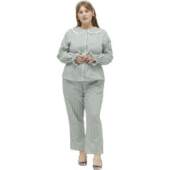 The Women's Cypress Pajama Set, Green Stripe - Hill House