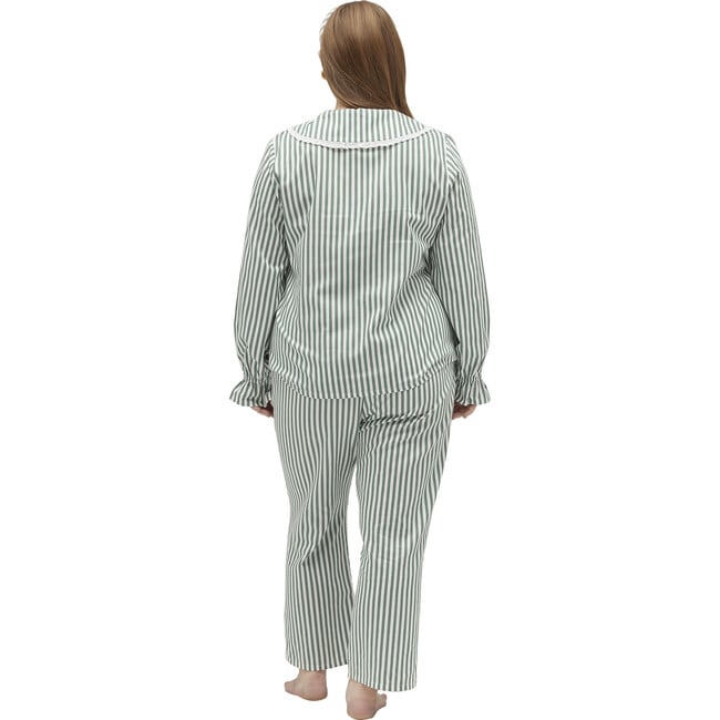 The Women's Cypress Pajama Set, Green Stripe - Pajamas - 6