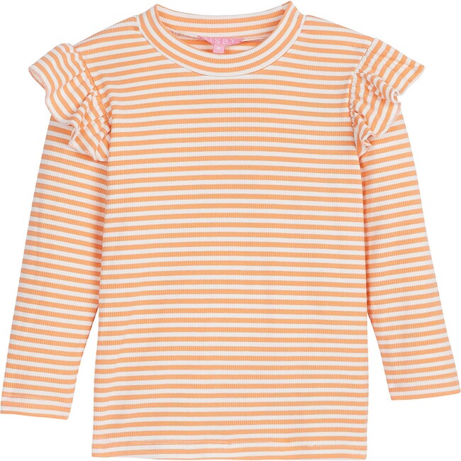 Sadie Top, Orange Sparkle Stripe