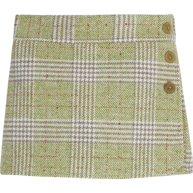 Mini Skort, Sage Tweed