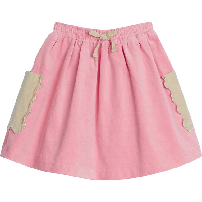 Colorblock Circle Skirt, Pink & Cream