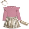 Circle Skirt, Gold Lame - Skirts - 2