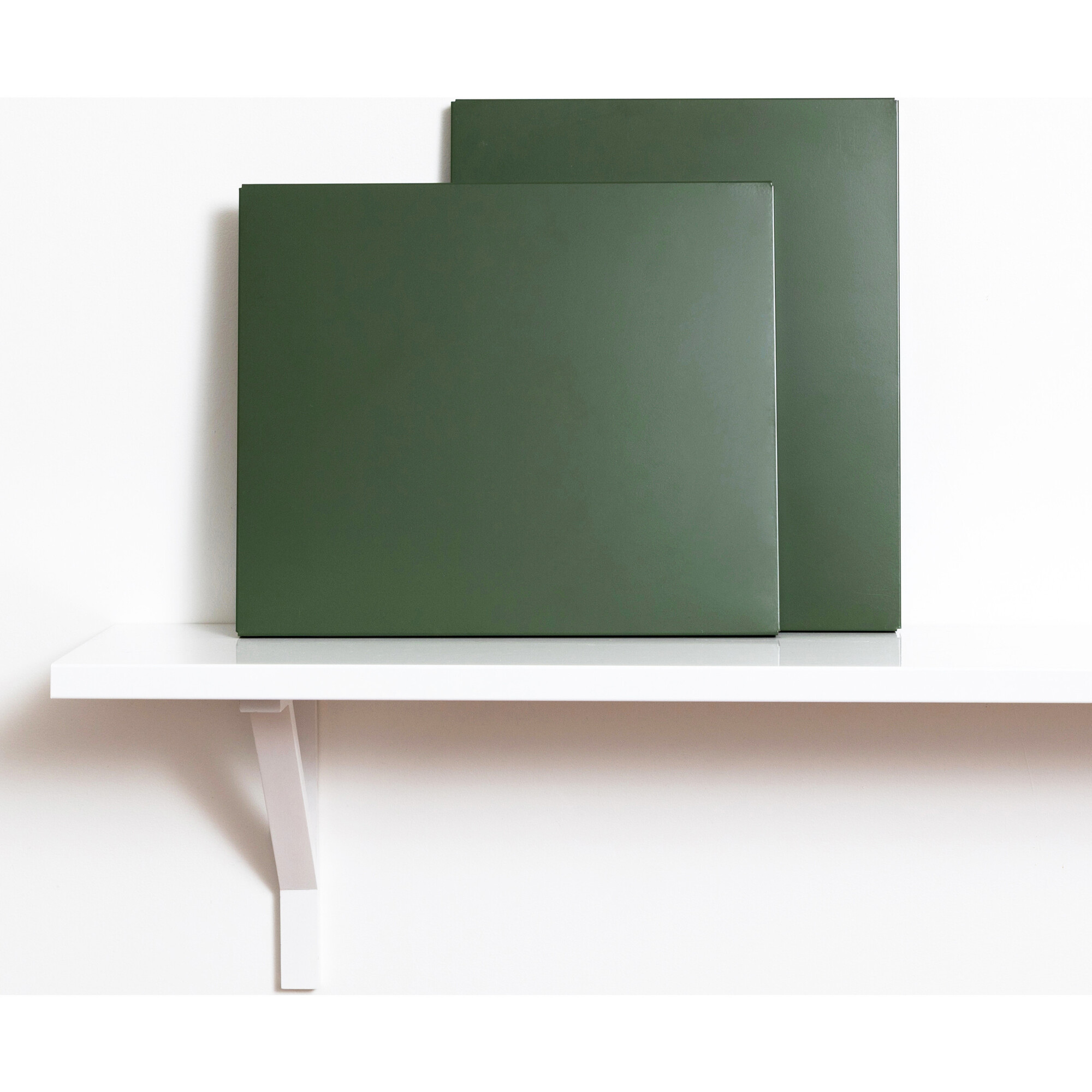 Extra Twinny Shelves With Brackets, Olive (Set Of 2) - Storage - 1