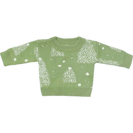 Winter Snow Tree Knit Crewneck Holiday Sweater