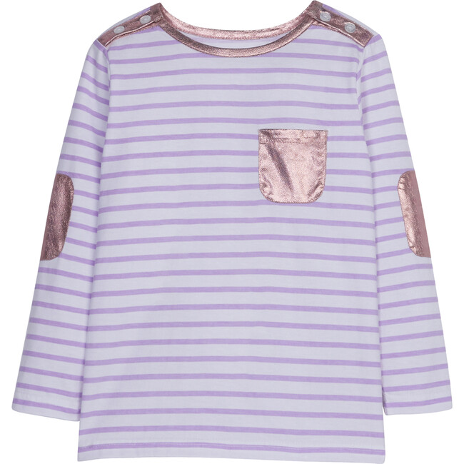 Breton Top, Lilac Stripe