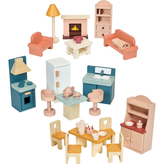 Dollhouse Downstairs Furniture Bundle