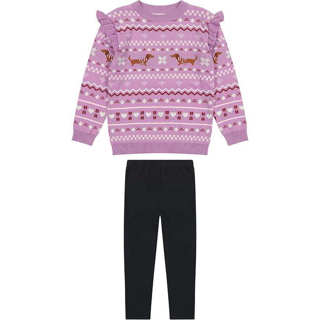 Holiday Sweater Set, Purple