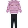 Holiday Sweater Set, Purple - Mixed Apparel Set - 1 - thumbnail