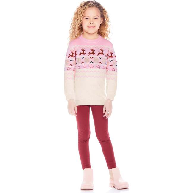 Holiday Sweater Set, Pink - Mixed Apparel Set - 2