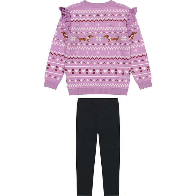 Holiday Sweater Set, Purple - Mixed Apparel Set - 4