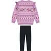 Holiday Sweater Set, Purple - Mixed Apparel Set - 4