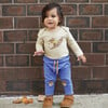 Squirrel Baby Bodysuit, Beige - Onesies - 2