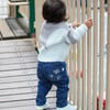 Flower Pocket Baby Jeans, Denim Embroidery - Jeans - 2