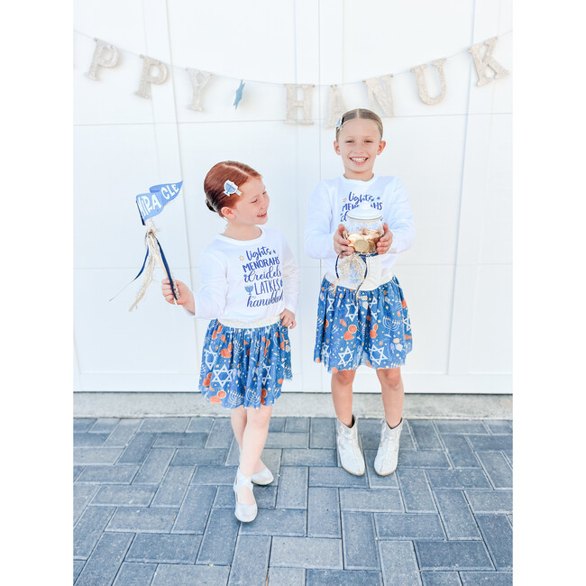 Hanukkah Fun Long Sleeve Shirt, White - Shirts - 3